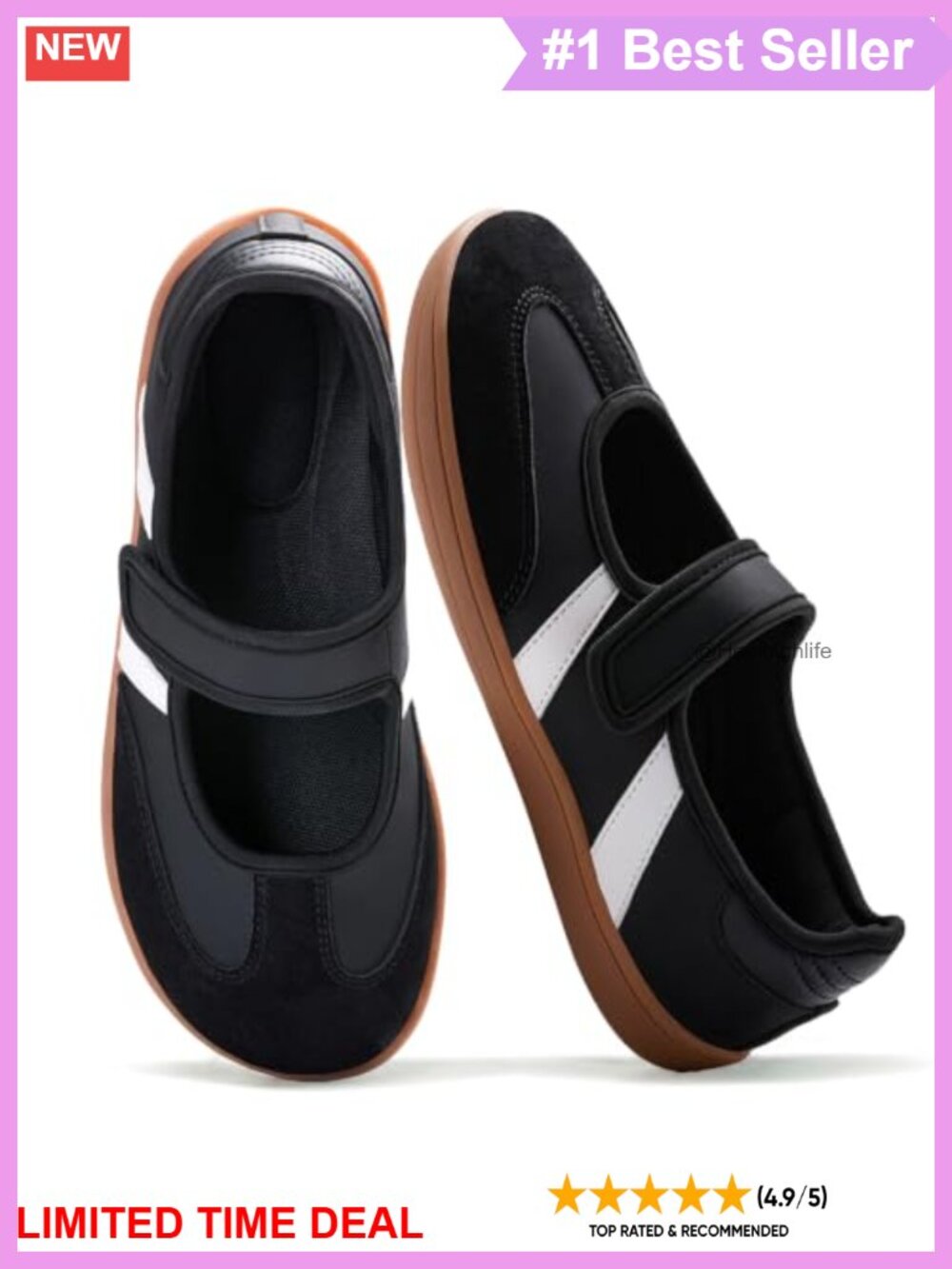 Barefoot Mary Jane Flats Wide Toe Box Suede Leather Slip-On Women's Casual Shoe